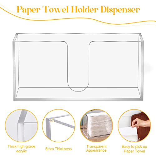 2Pack Acrylic Countertop Paper Towel Dispenser (2 Count)