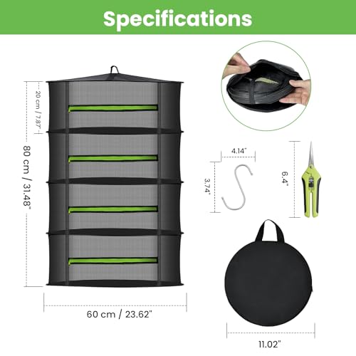 4 Layer Herb Drying Rack Hanging