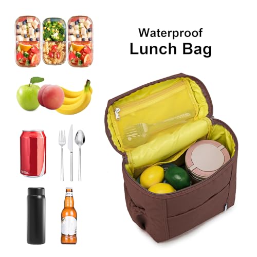NOL Insulated Lunch Bags for Women Cooler Bag Lightweight Nylon Waterproof Lunch Box for Work