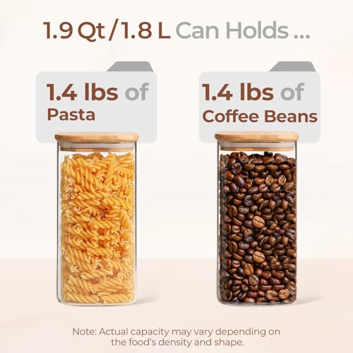 Glass Storage Containers with Lids 1.9 Qt (3 Count)