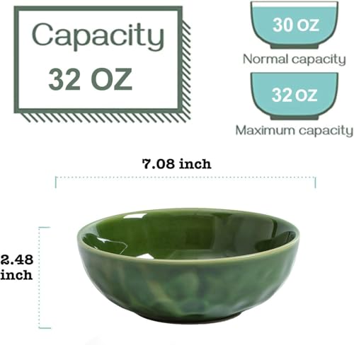 Ceramic Pasta Bowls Set (6 Count)