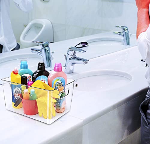 Clear Plastic Storage Bins (6 Count)