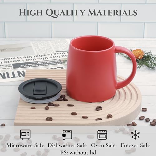 14 oz Ceramic Coffee Mug with Lid