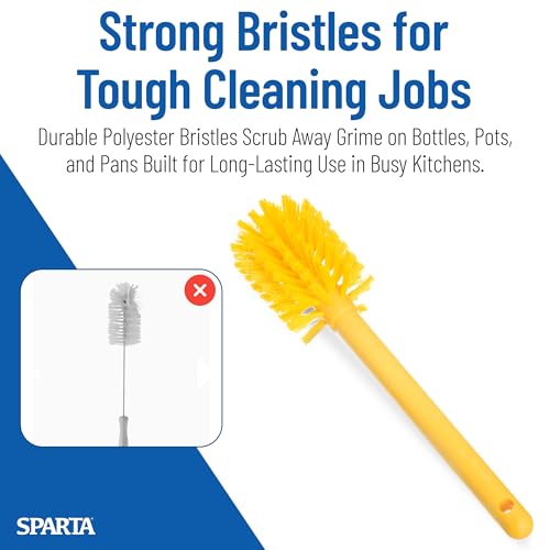 12 Inch Bottle Brush with Polyester Bristles and Plastic Handle