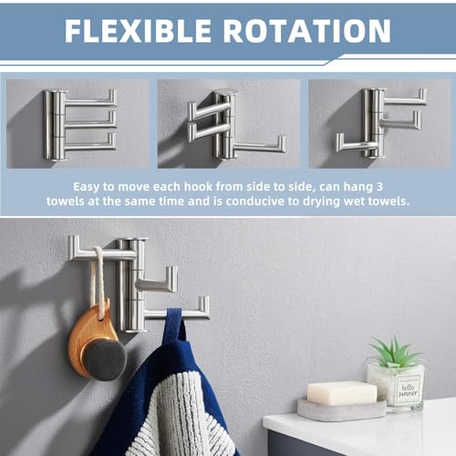 Swivel Towel Hook Brushed Nickel