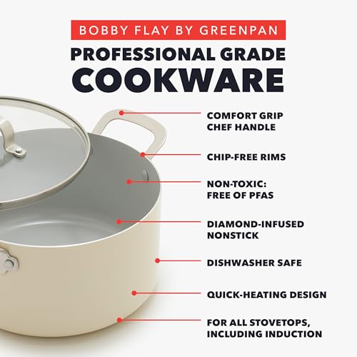 x Bobby Flay 6QT Stockpot with Glass Lid