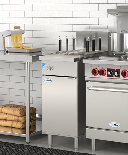 6 Basket 11 Gallon Commercial Natural Gas Pasta Cooker with 70