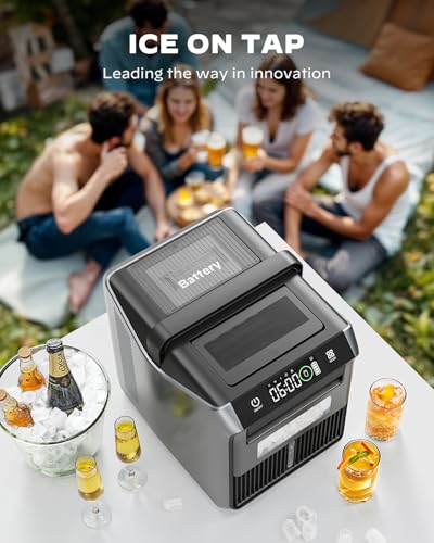 Battery Powered Ice Maker with 4
