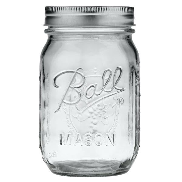 Regular Mouth Glass Mason Jars with Lids and Bands (176.3698 Ounce)