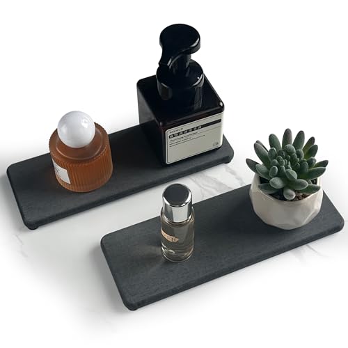 2Pcs Stone Soap Trays Water Absorbing Diatomite Coaster (2 Count)