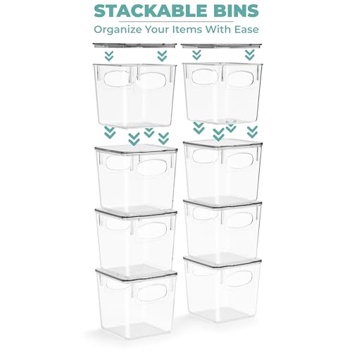 Clear Toy Storage Bins with Lids (8 Count)