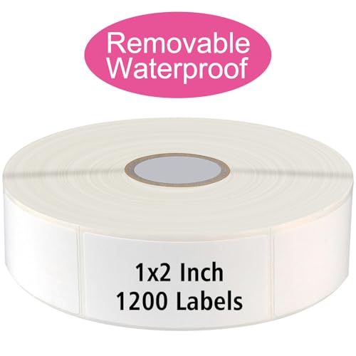 1200 Blank Removable Freezer Labels Water Oil Resistant with Perforation Line for Easy Distribution and Use (1200 Count)