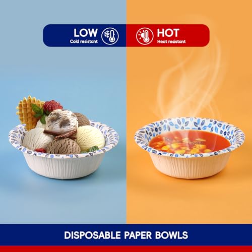 16 oz Paper Bowls 156 Count Soak Proof