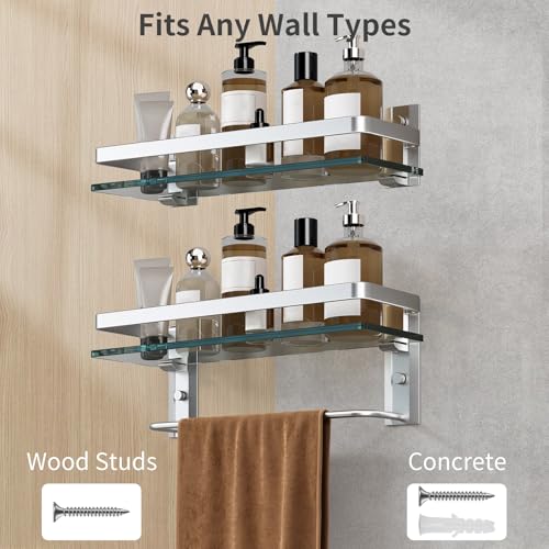 Bathroom Shelves Wall Mounted (2 Count)