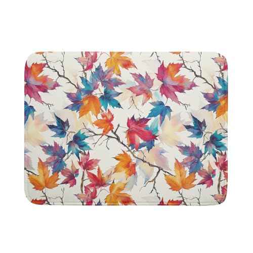 Maple Leaf Dish Drying Mat fall autumn colorful leaves absorbent dish drain mats for kitchen counter
