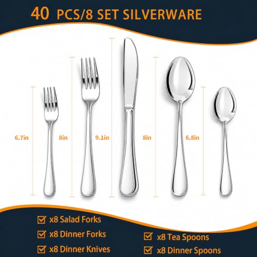 Silverware Set (40 Count)