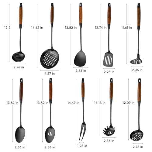 18 10 Stainless Steel Kitchen Utensils Set (10 Count)