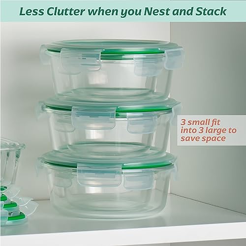 Round Glass Food Containers (12 Count)