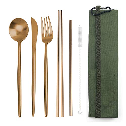 Portable 6 Pieces Flatware Set