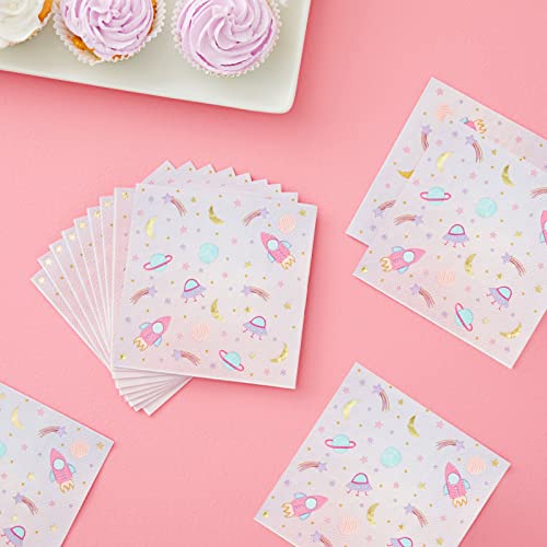 Galaxy Space Napkins for Girls (50 Count)