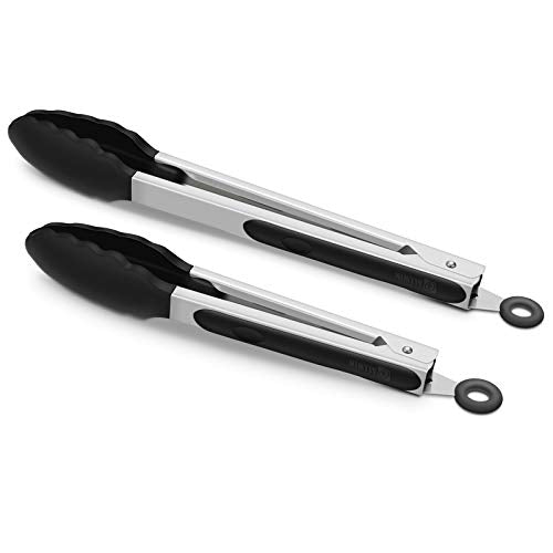 2 Pack Silicone Kitchen Tongs