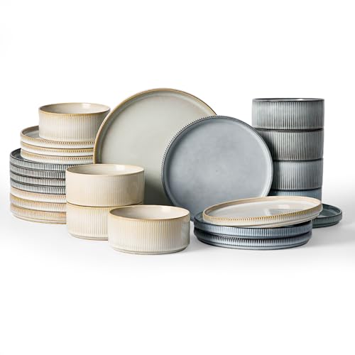 Star Stoneware Dinnerware Sets for 8 (24 Count)