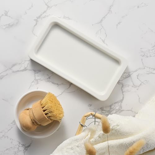 Glass Kitchen Soap Dispenser Set with Ceramic Tray