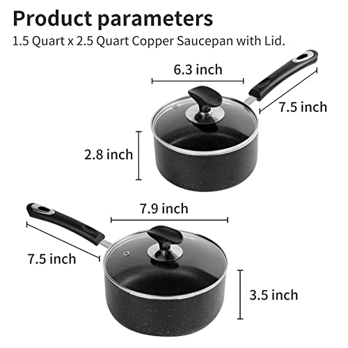 Nonstick Saucepan Set (2 Count)