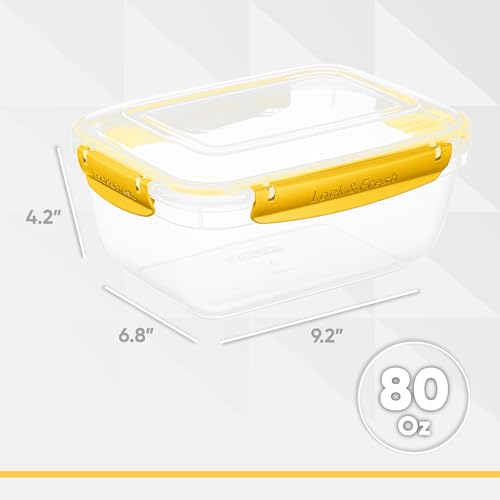 Plastic Food Storage Containers with Airtight Lids (4 Count)