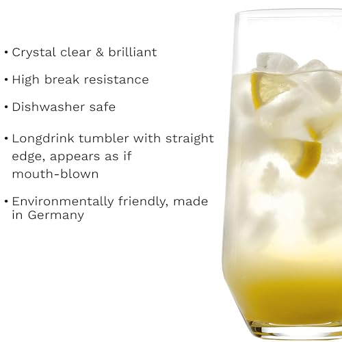 Quatrophil Longdrink Cocktail Glasses Crystal (13.25 Count)