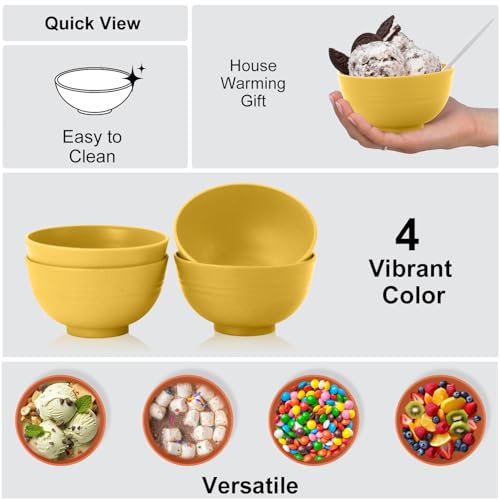 wheat straw icecream bowls 10oz set of 8