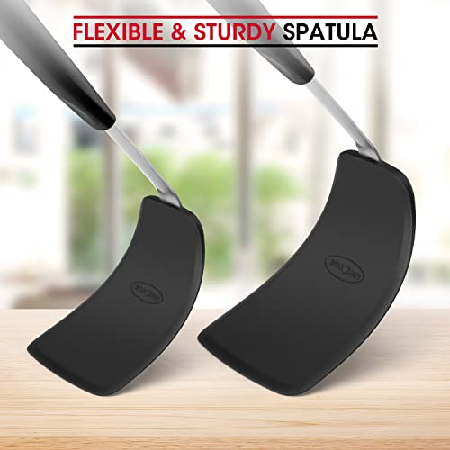2 Pieces Flexible Silicone Spatula Set for Kitchen Use (2 Count)