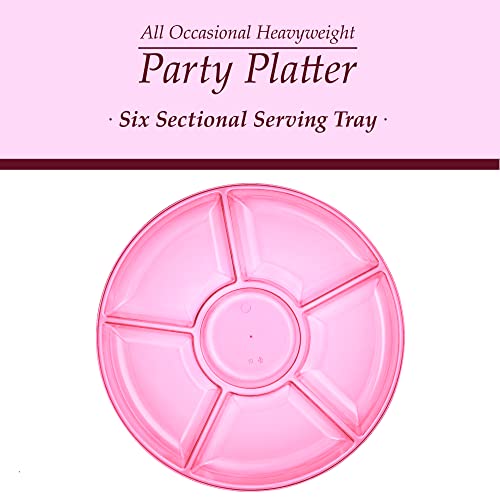 6 Sectional Round Plastic Serving Tray