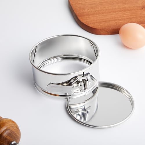 4 Pcs 4 Inch Stainless Steel Springform Pans Mini Cheesecake Pans (4 Count)