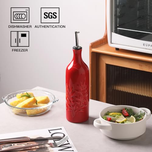 Sweejar Large Ceramic Olive Oil Dispenser Bottle