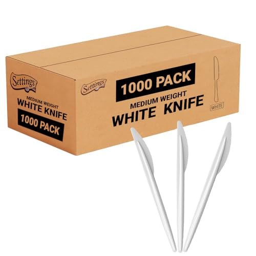 Plastic Knives White Heavy Duty Disposable Cutlery