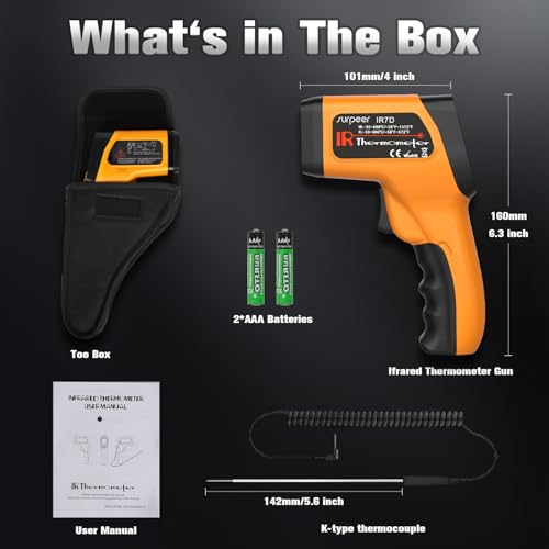 Infrared Thermometer Temperature Gun 1472°F
