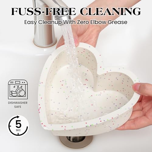 8 Inch Heart Shaped Silicone Cake Pans