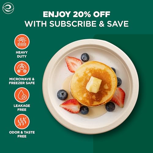 6 Inch Disposable Bagasse Paper Plates (100 Count)