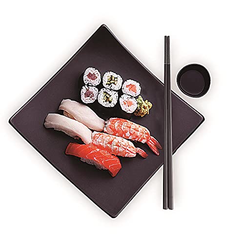 Metal Chopsticks Reusable Titanium Plated Stainless Steel Chopsticks Japanese Korean Chopsticks for Food & Cooking 9.5Inch Non