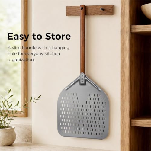 12" x 15" Perforated Aluminum Pizza Peel