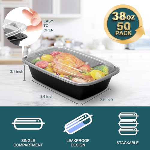 Meal Prep Containers (50 Count)