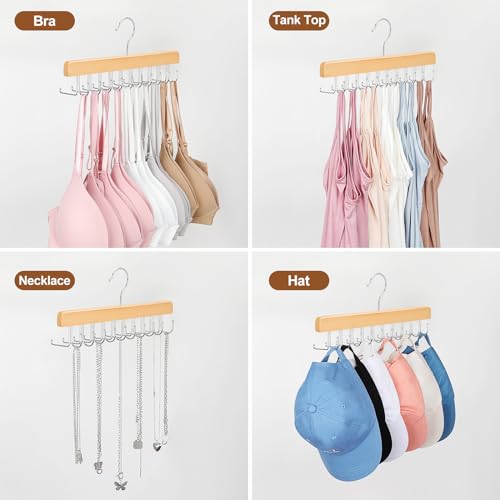 2 Pack 2 in 1 Belt Tie Hanger for Closet Max 60 Belts with 60 Ties Capacity (2 Count)