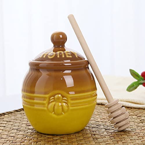 Ceramic Honey Pot with Dipper