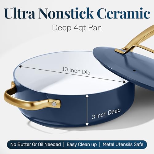 4 Qt Deep Saute Pan with Lid