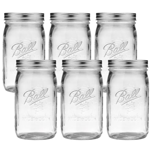 Wide Mouth Glass Mason Jars with Lids and Bands