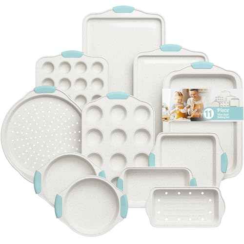 11-Piece Non-Toxic Bakeware Set – Nonstick, Stackable & Oven Safe Pans set