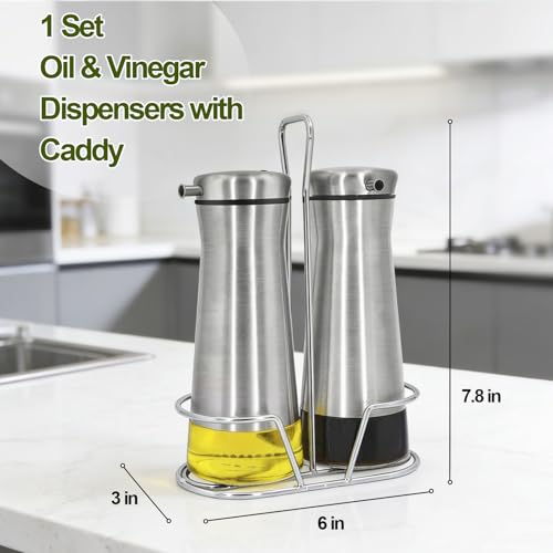 Oil And Vinegar Dispenser Set with Caddy (2 Count)