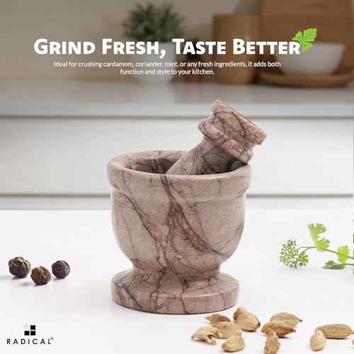 Marble Mortar and Pestle Set Small Spice Grinder & Herb Grinder