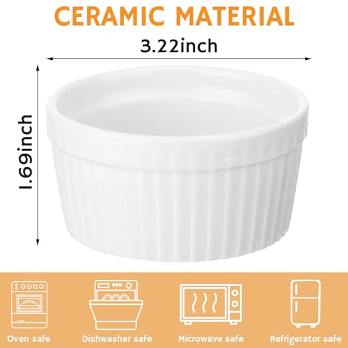 8 Pcs Ceramic Butter Warmers & 32 Tealight Candles